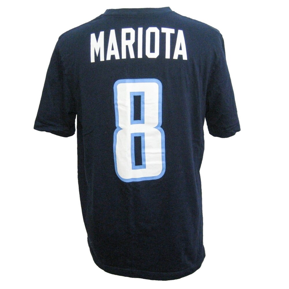MARCUS MARIOTA (Men's XL) Blue NIKE Short Sleeve Tennessee Titans T-Shirt Jersey